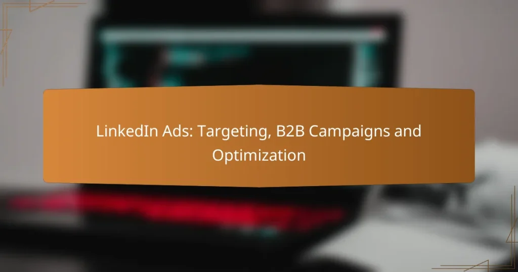 LinkedIn Ads: Targeting, B2B Campaigns and Optimization