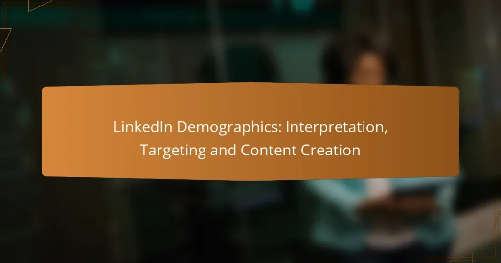 LinkedIn Demographics: Interpretation, Targeting and Content Creation