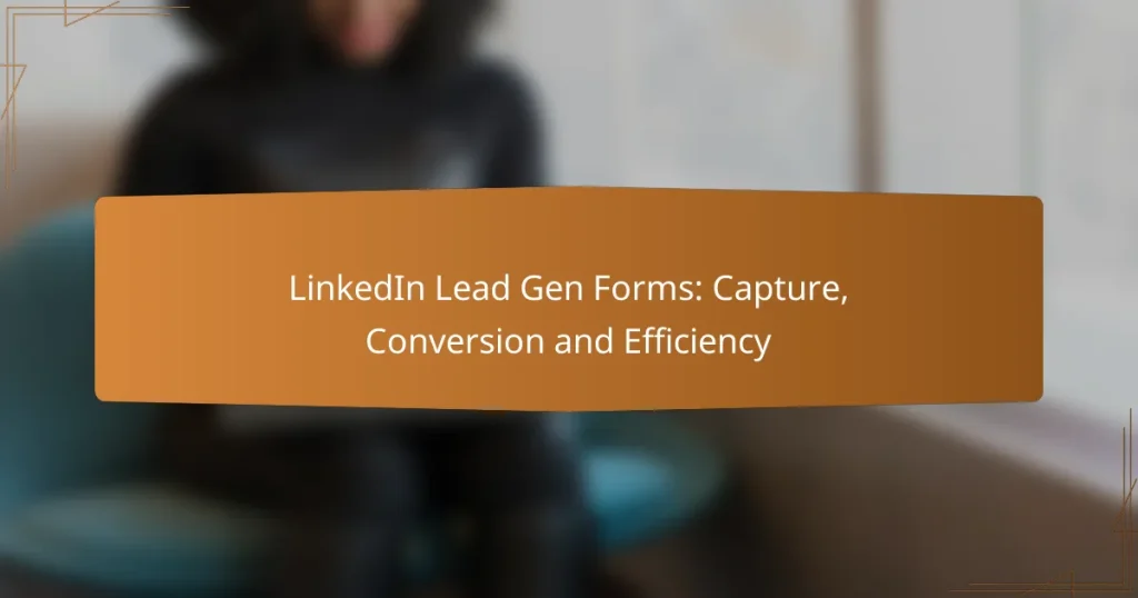 LinkedIn Lead Gen Forms: Capture, Conversion and Efficiency