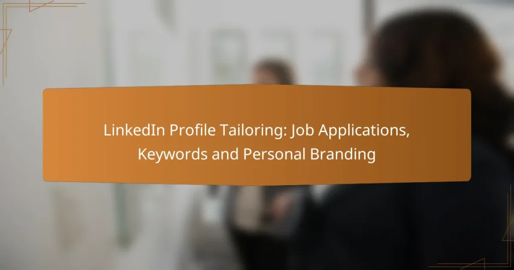 LinkedIn Profile Tailoring: Job Applications, Keywords and Personal Branding