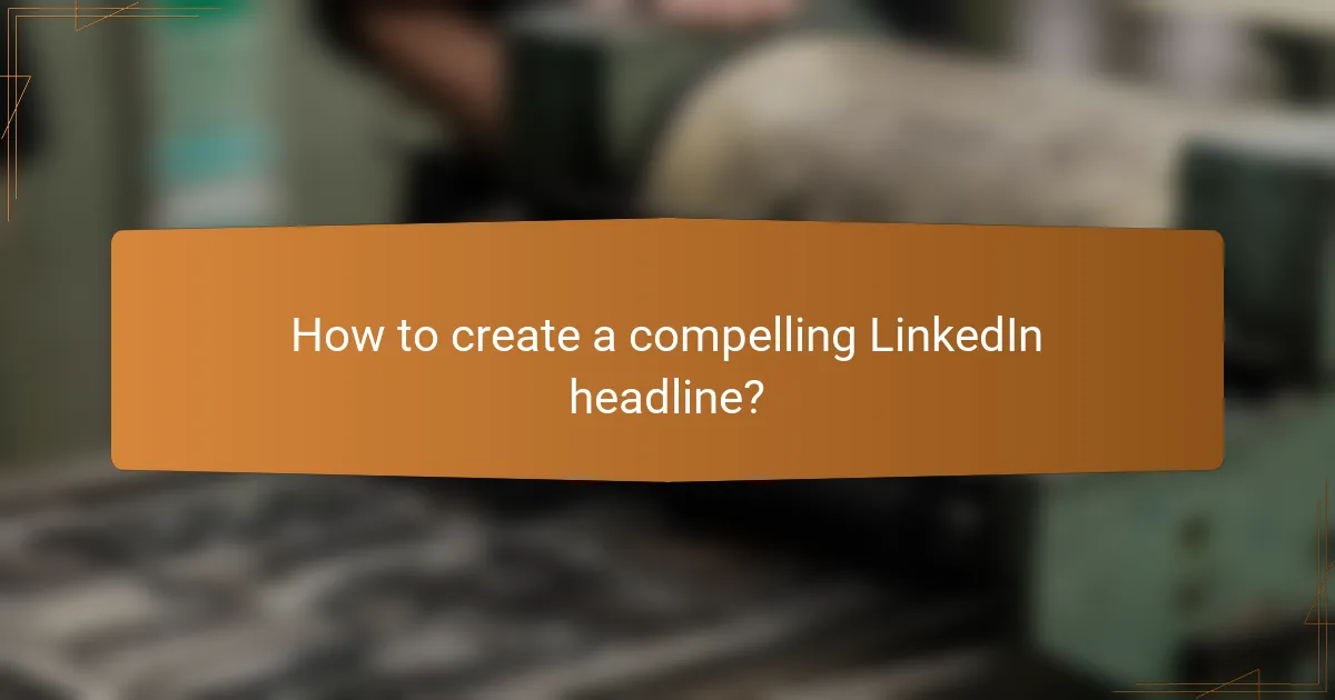 How to create a compelling LinkedIn headline?